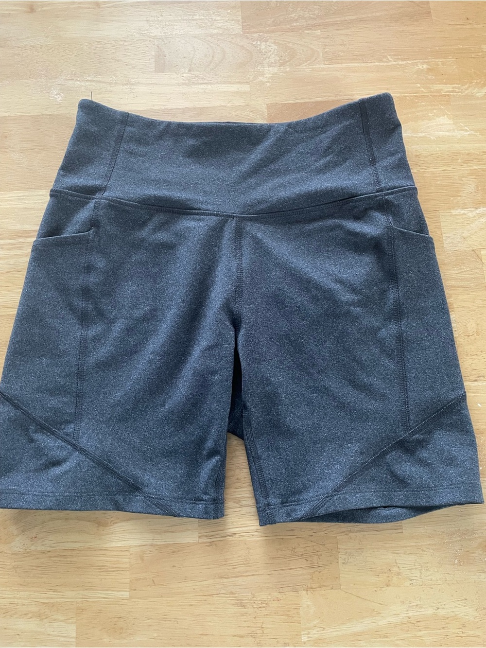 tek gear Women's Mid-Rise Athletic Shorts in Dark Gray